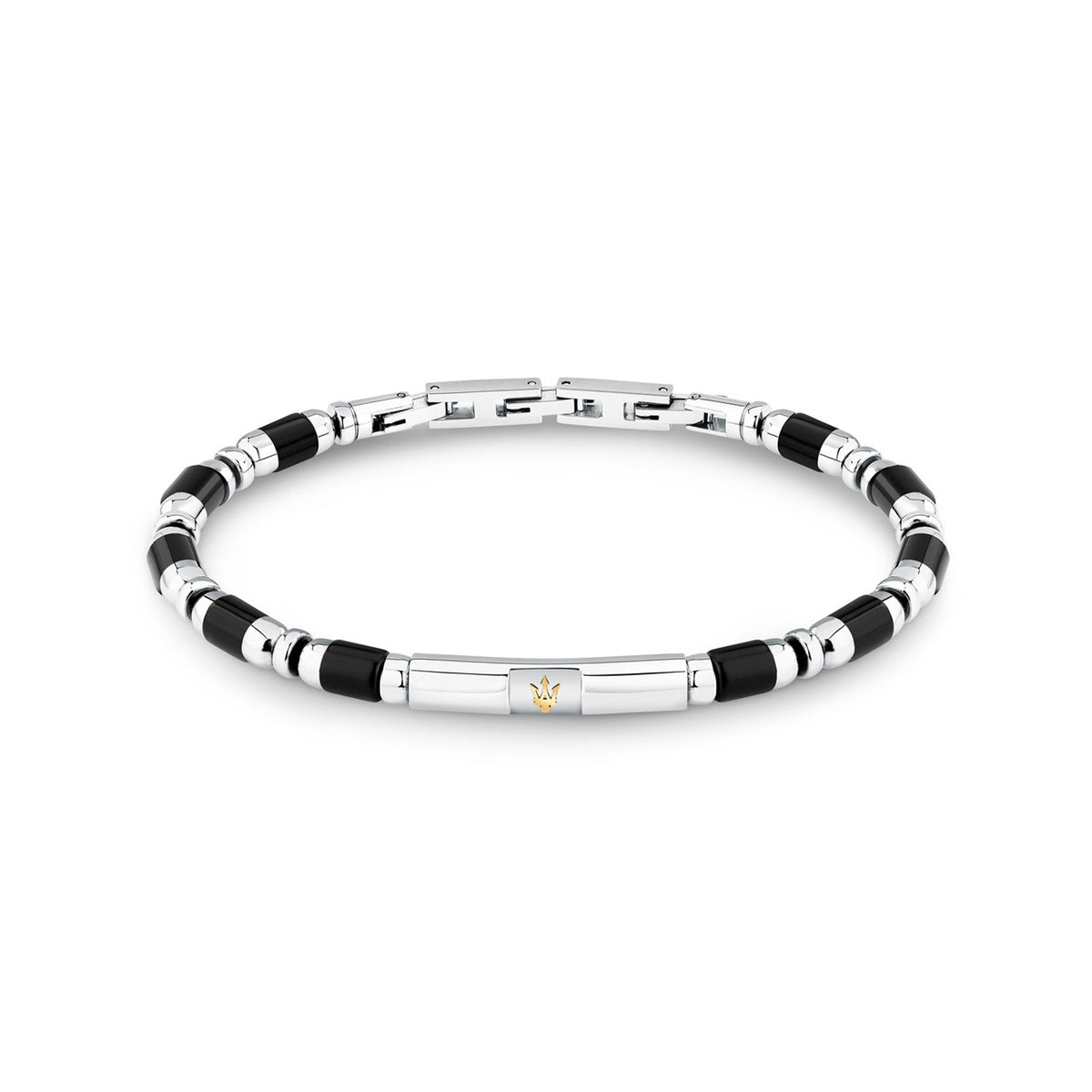 Maserati Men's Iconic Agate Black Bracelet
