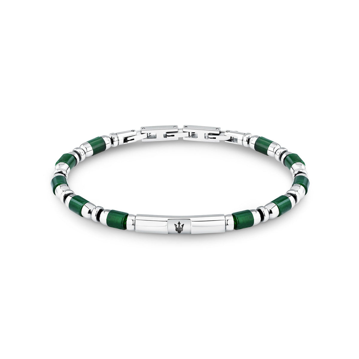 Maserati Men's Iconic Agate Green Bracelet