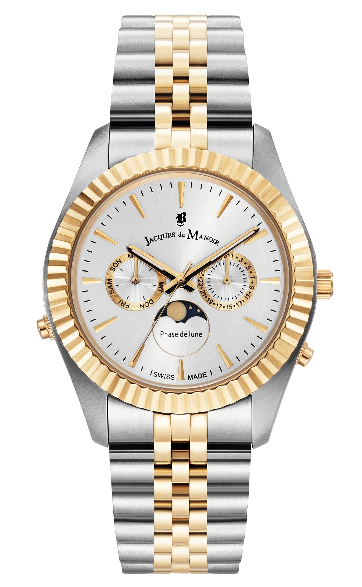JDM Inspiration Moonphase Day-Date Two Tone White 5 ATM