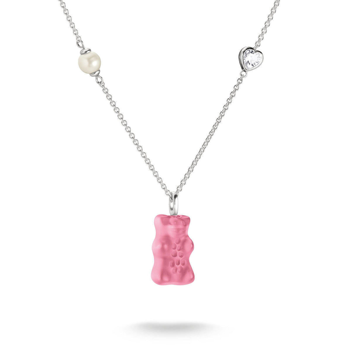 THOMAS SABO Necklace with pink goldbears pendant & freshwater pearl