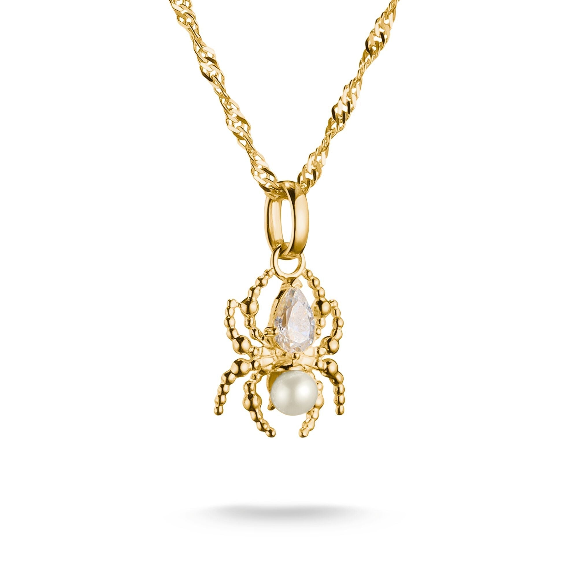 THOMAS SABO Gold Spider Pearl Necklace