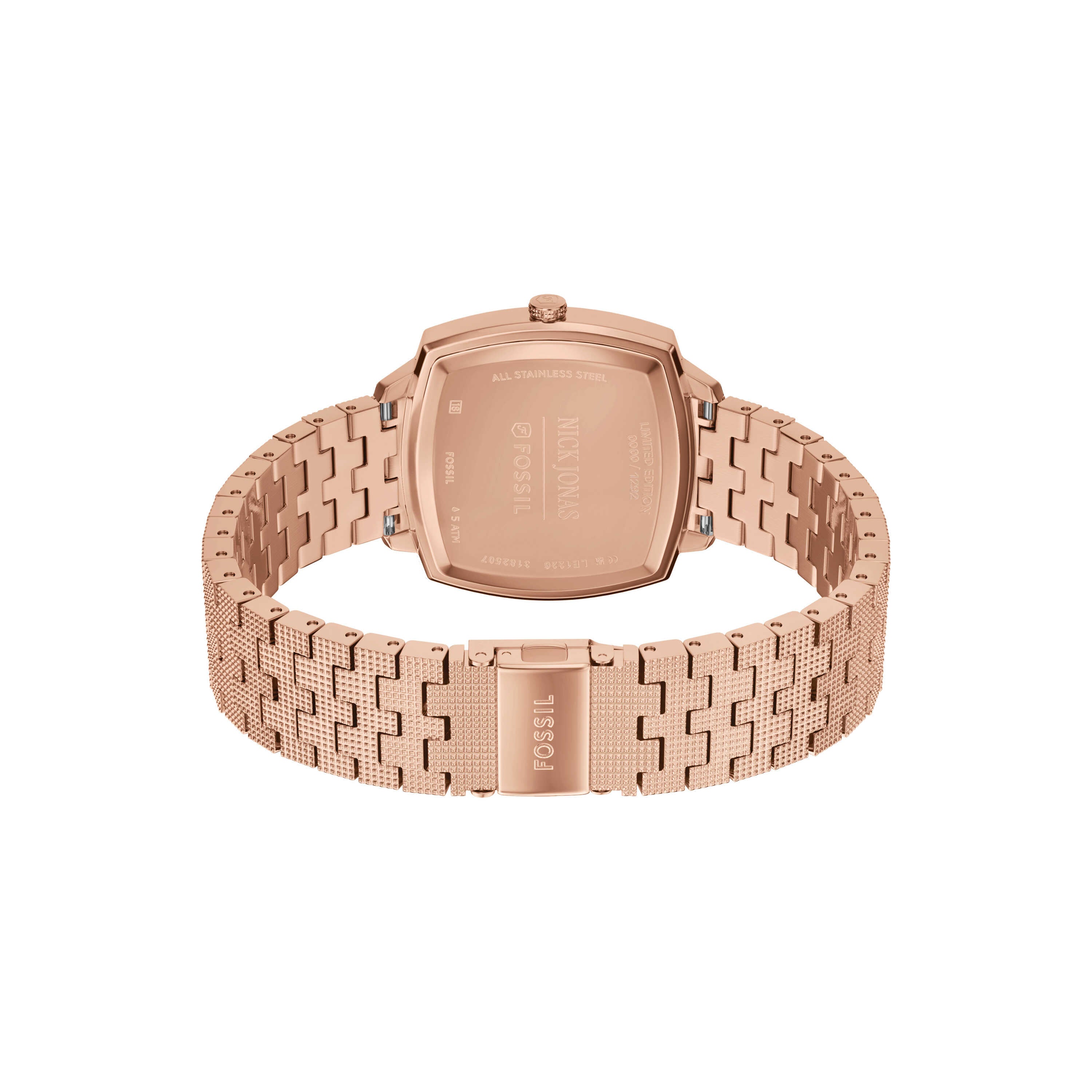 Fossil Machine Luxe Black Dial Rose Gold Stainless Steel Watch LE1226