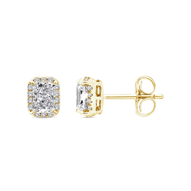 1.12ct Lab Grown Diamond Earrings in 9K Yellow Gold