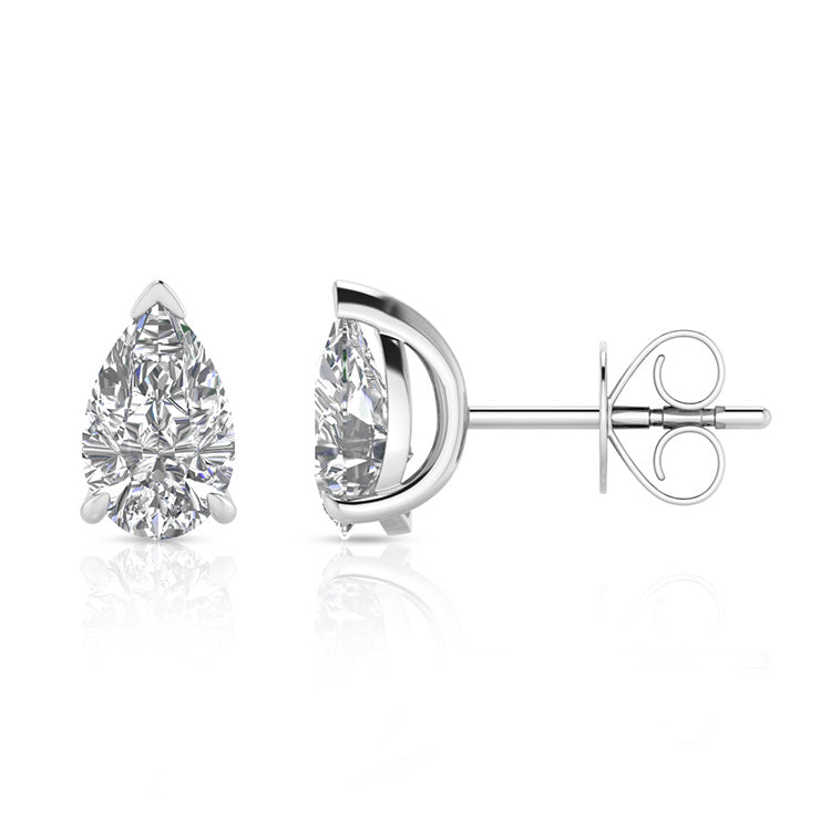LAB DIAMONDS BY DGA Plus 2.00ct Lab Grown Diamond In 9K White Gold Women's Earrings LGEF-9722-W
