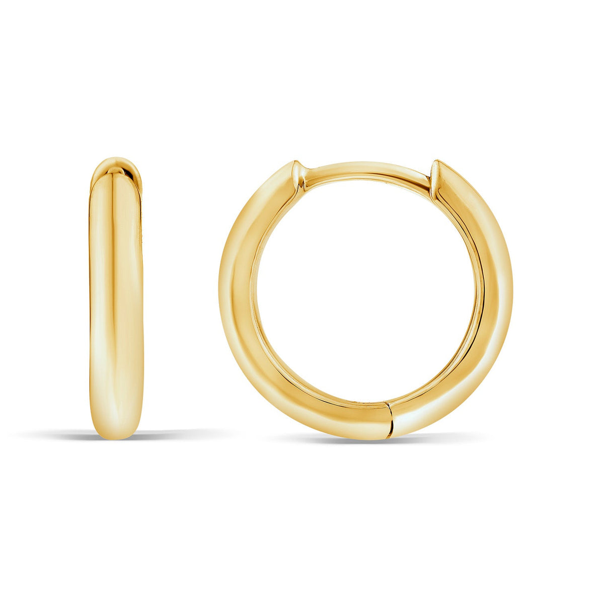 22K Gold Vermeil 13mm Hoop Earrings