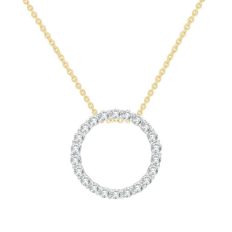 0.50ct Lab Grown Diamond Necklace in 9K Yellow Gold