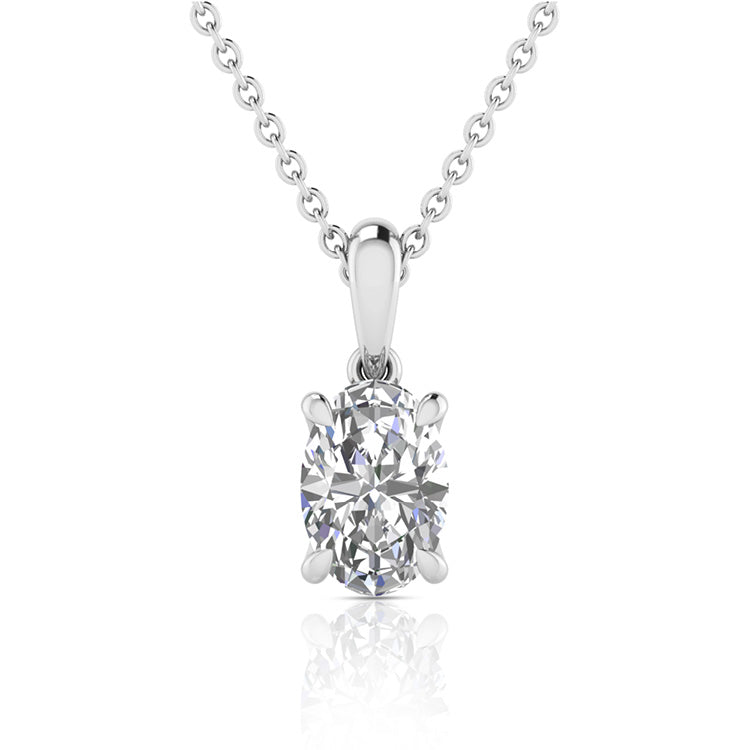 0.50ct Lab Grown Diamond Necklace in 9K White Gold