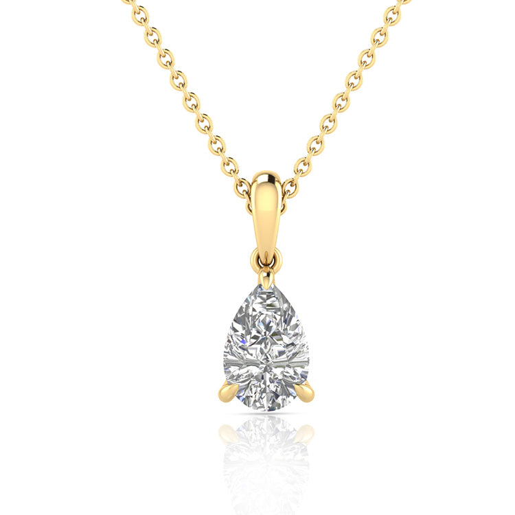 1.00ct Lab Grown Diamond Necklace in 9K Yellow Gold