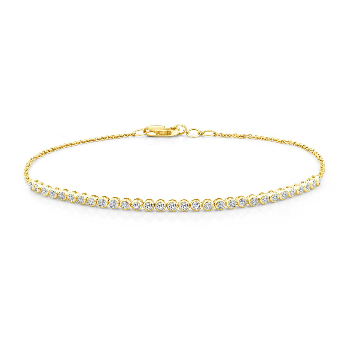 0.50ct Lab Grown Diamond Half Tennis Bracelet in 9K Yellow Gold LGYBT-0212-Y
