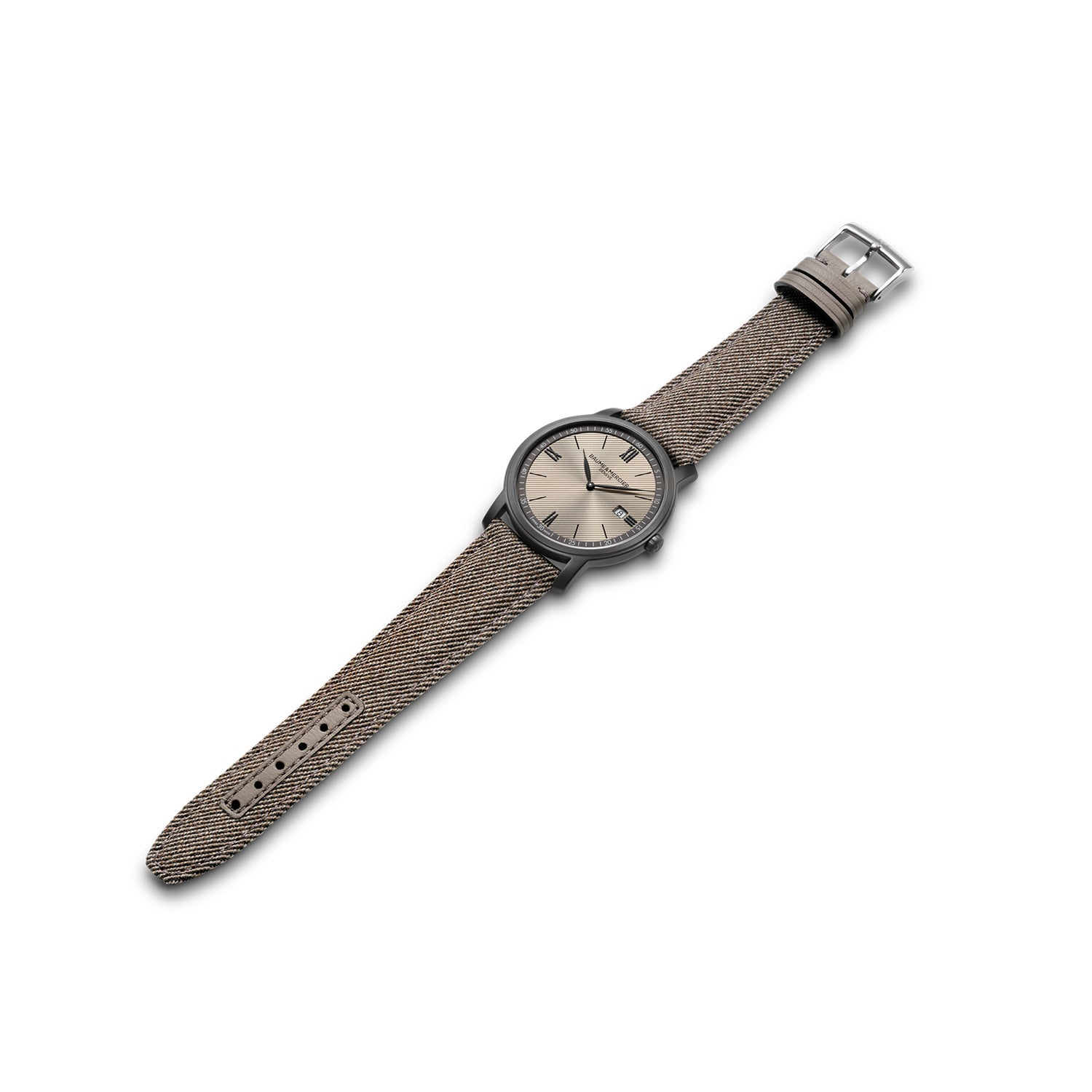 Baume Mercier Classima Quartz Steel 42mm Mens Watch Sand Dial