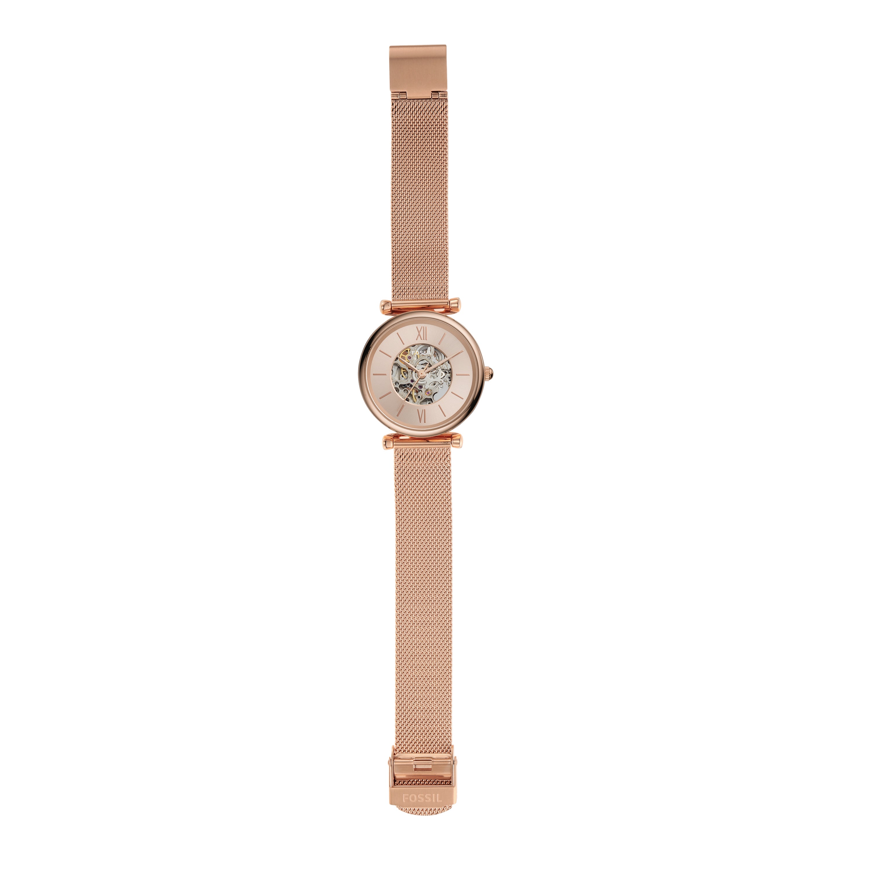 Fossil Carlie Rose Gold-Tone Stainless Steel Automatic Watch ME3175