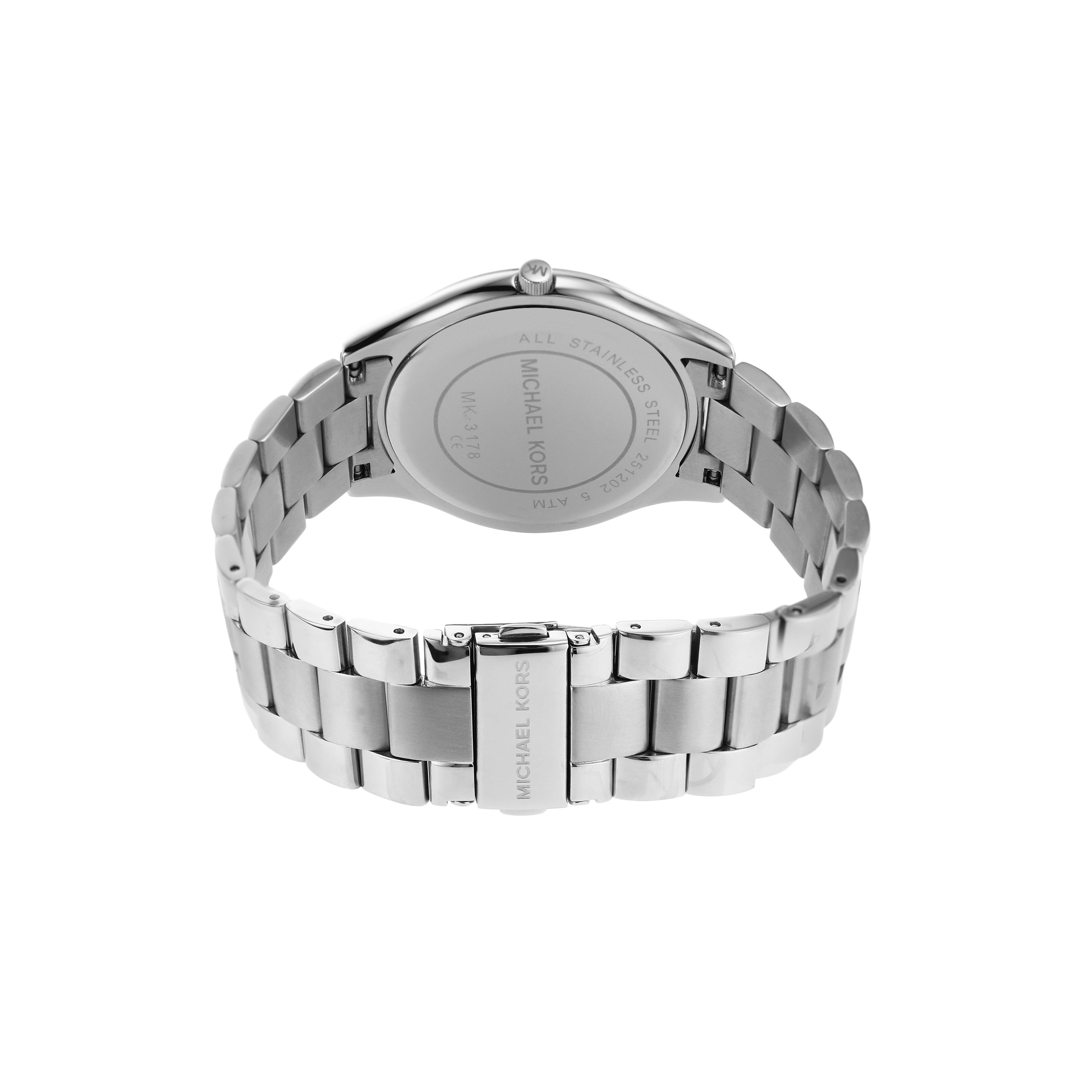 Michael Kors Slim Runway Silver Dial Stainless Steel Watch MK3178