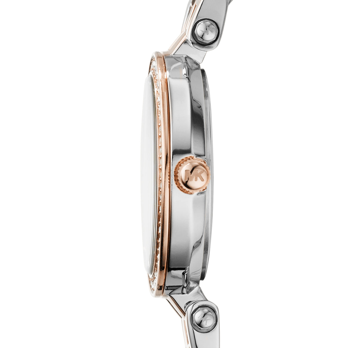 Michael Kors Petite Darci Silver Dial Two Tone Stainless Steel Watch MK3298