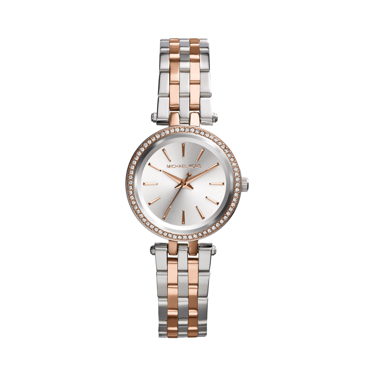 Michael Kors Petite Darci Silver Dial Two Tone Stainless Steel Watch MK3298