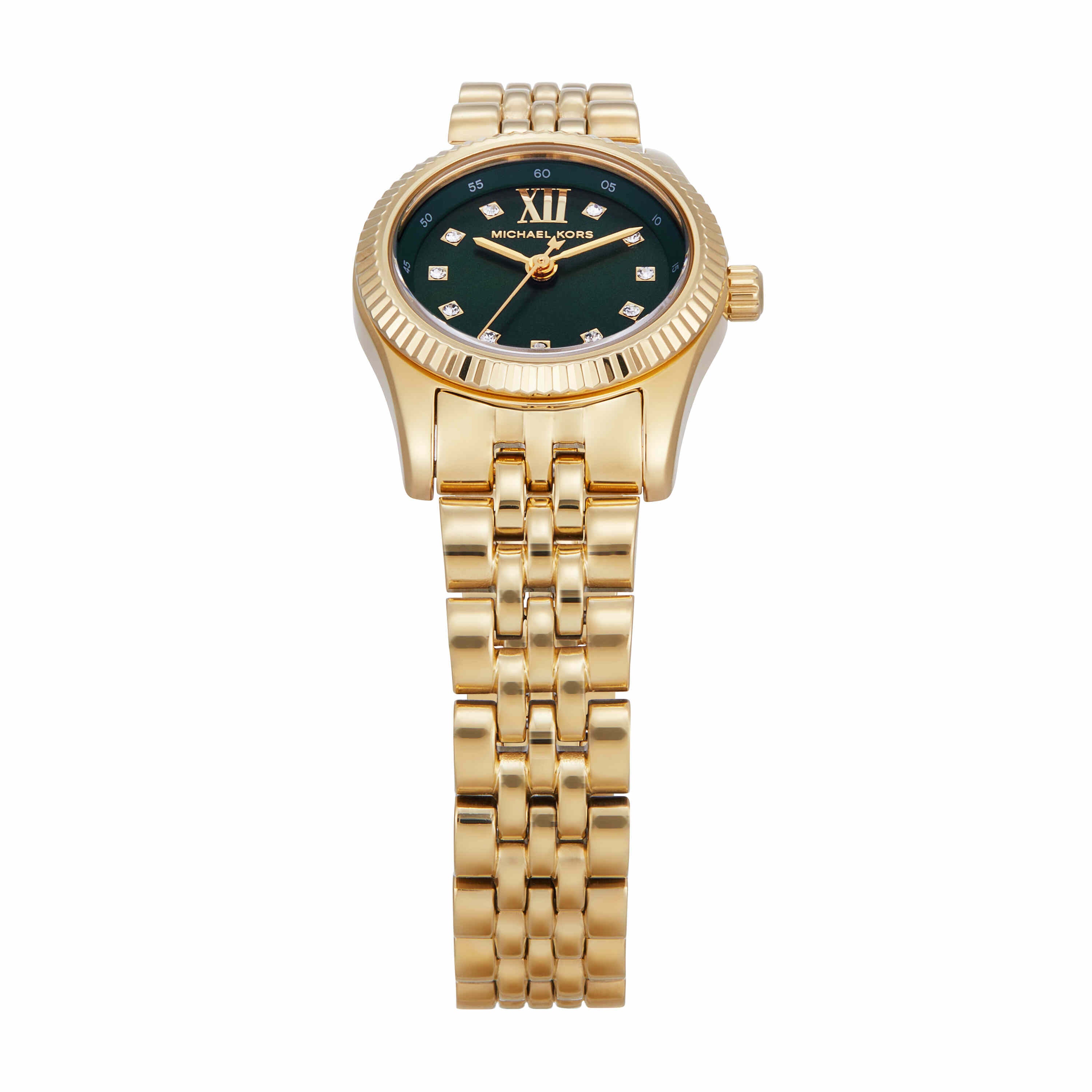 Michael Kors Petite Lexington Pavé Gold-Tone Watch MK4842