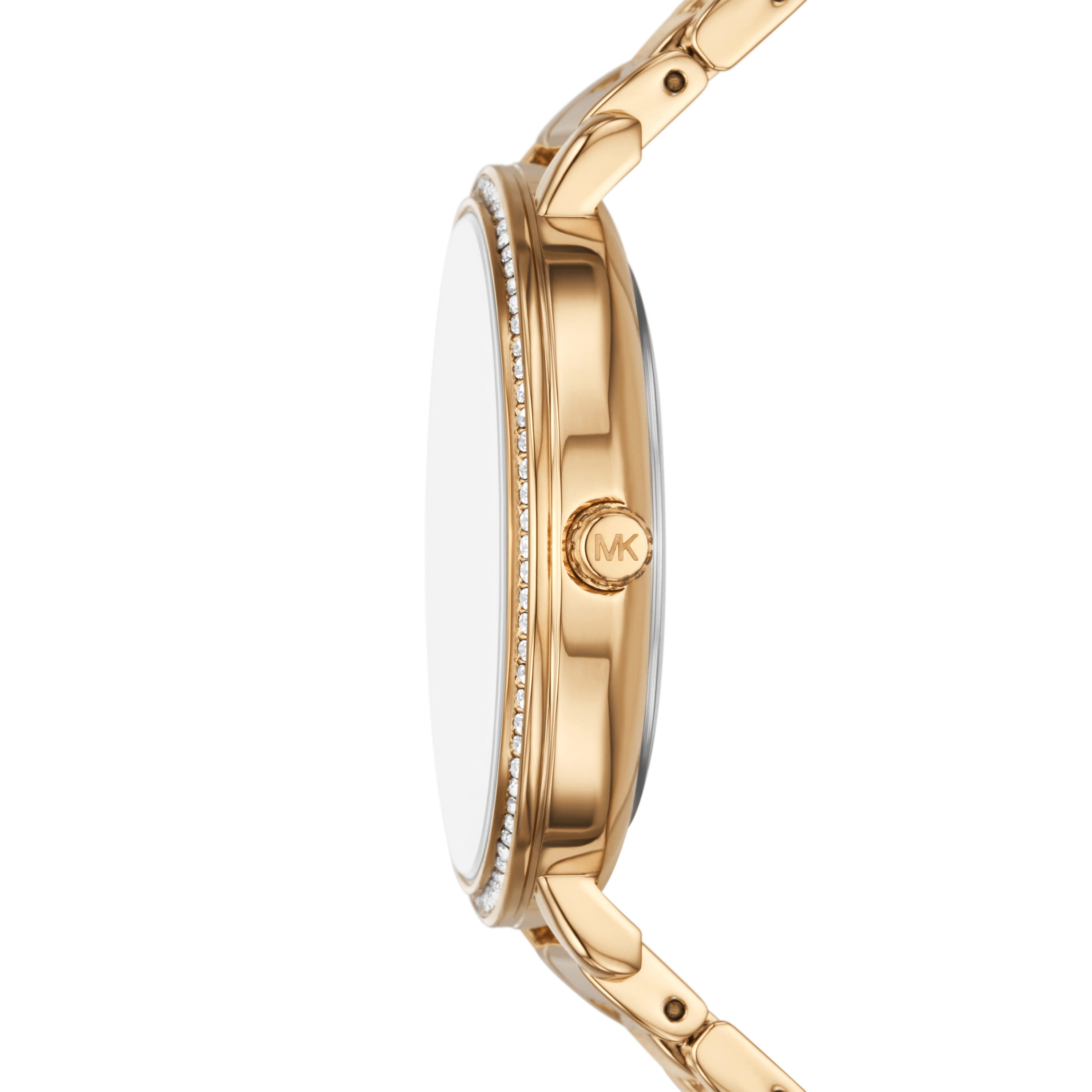 Michael Kors Pyper White Dial Gold Stainless Steel Watch MK4919