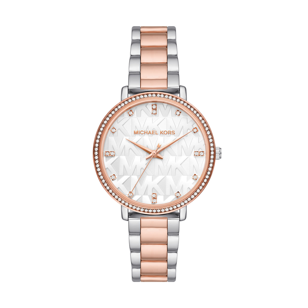 Michael Kors Pyper White Dial Two Tone Stainless Steel Watch MK4920