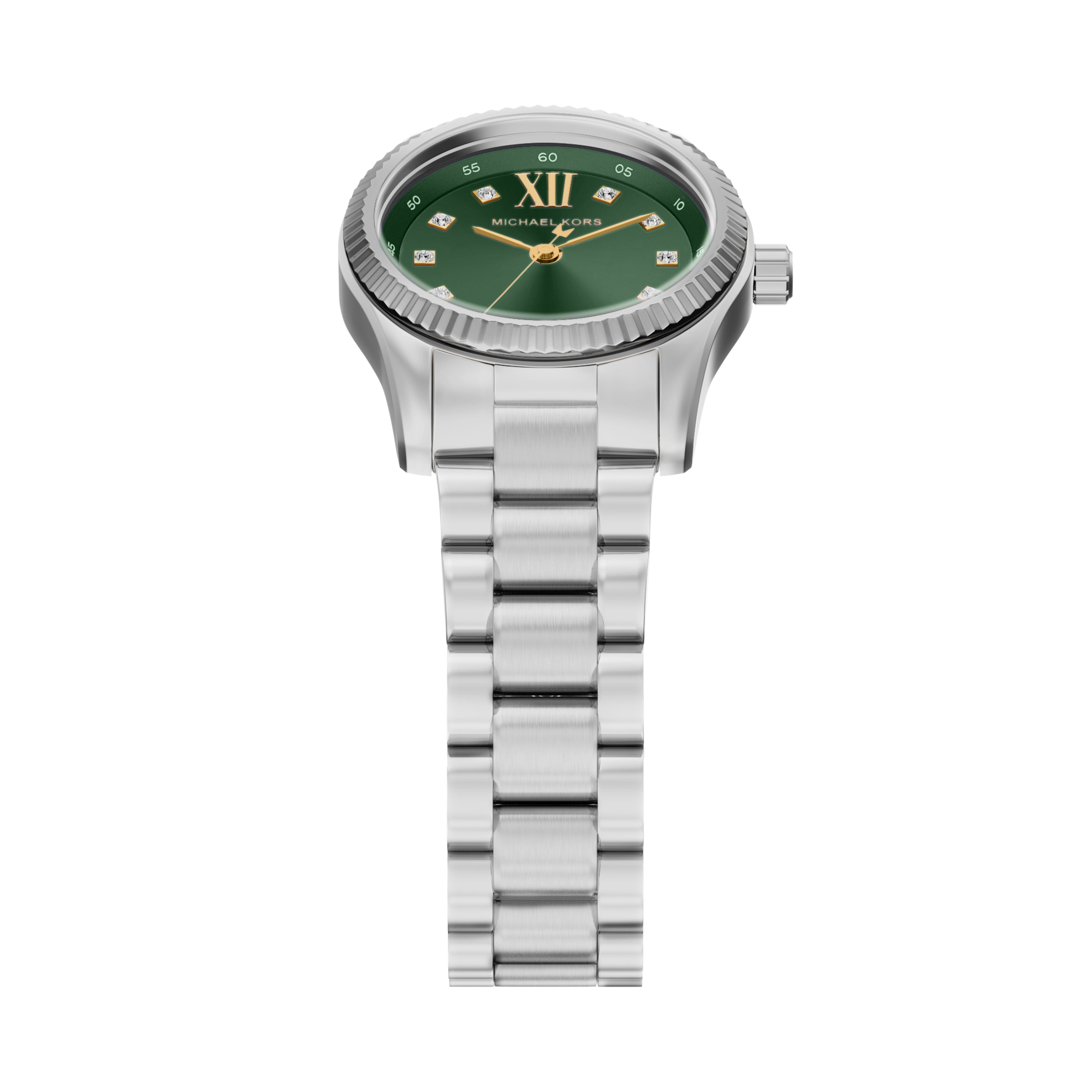 Michael Kors Lexington Green Dial Stainless Steel Watch MK7580