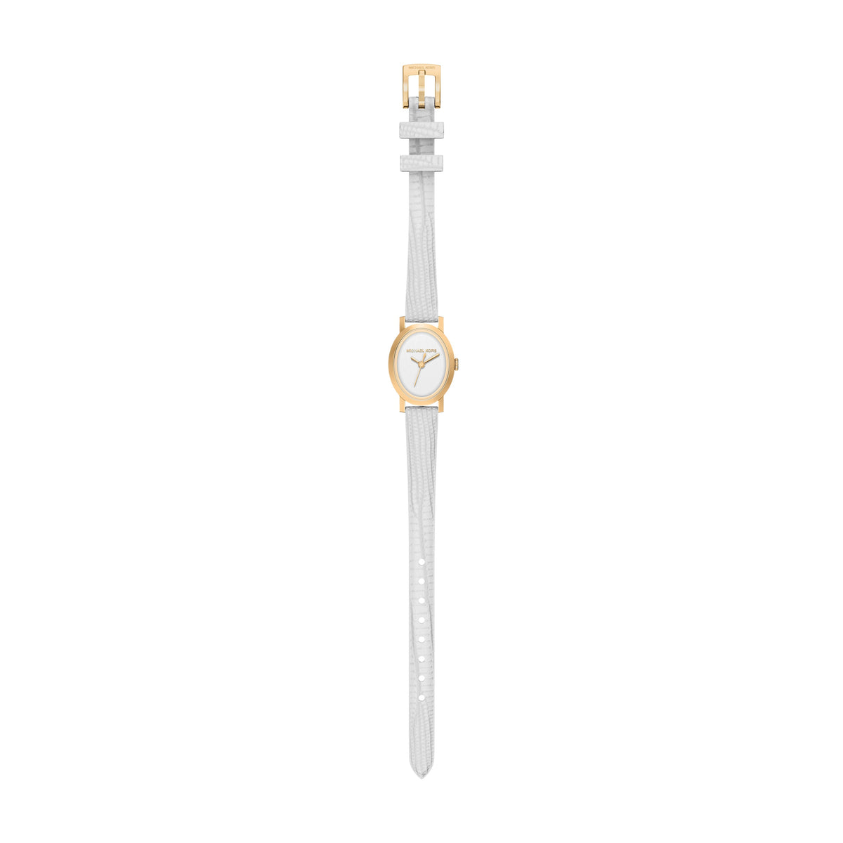 Michael Kors Petite Maude White Leather Watch MK7586