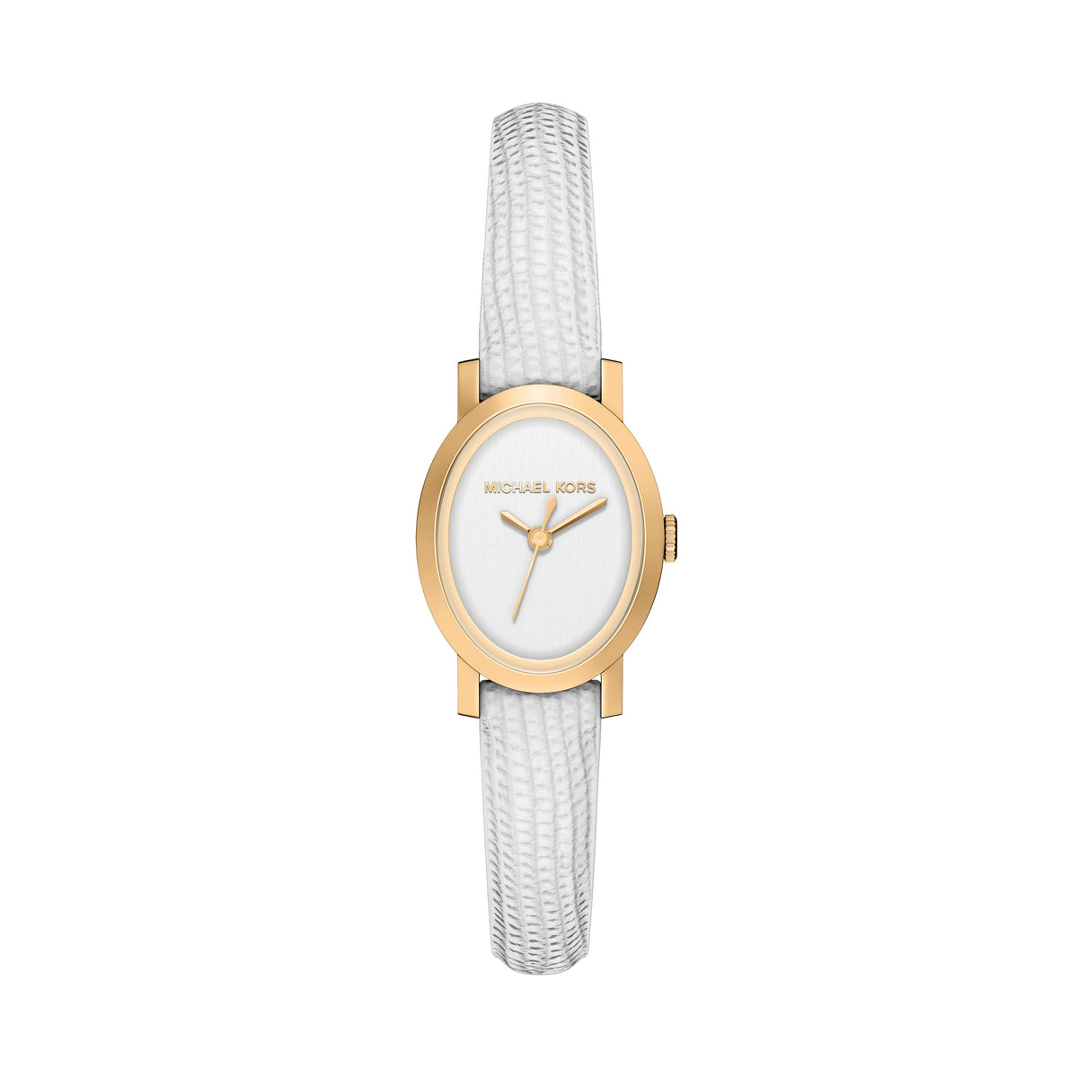 Michael Kors Petite Maude White Leather Watch MK7586