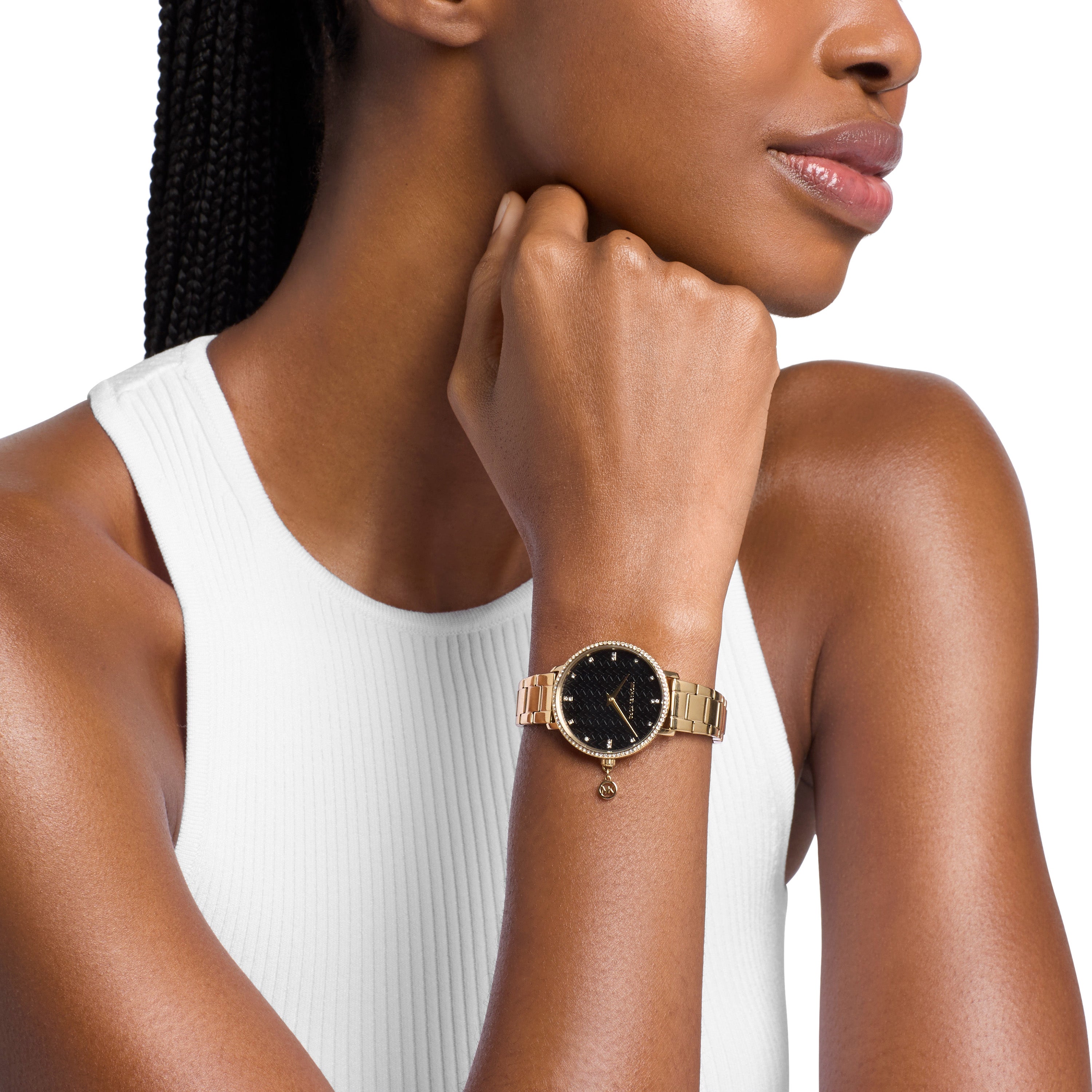 Michael Kors Pyper Gold-Tone Black Women's Watch MK7616