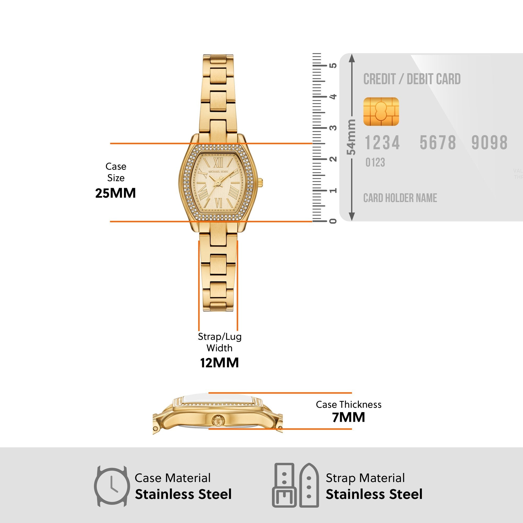 Michael Kors women's watch, gold dial (view 8)