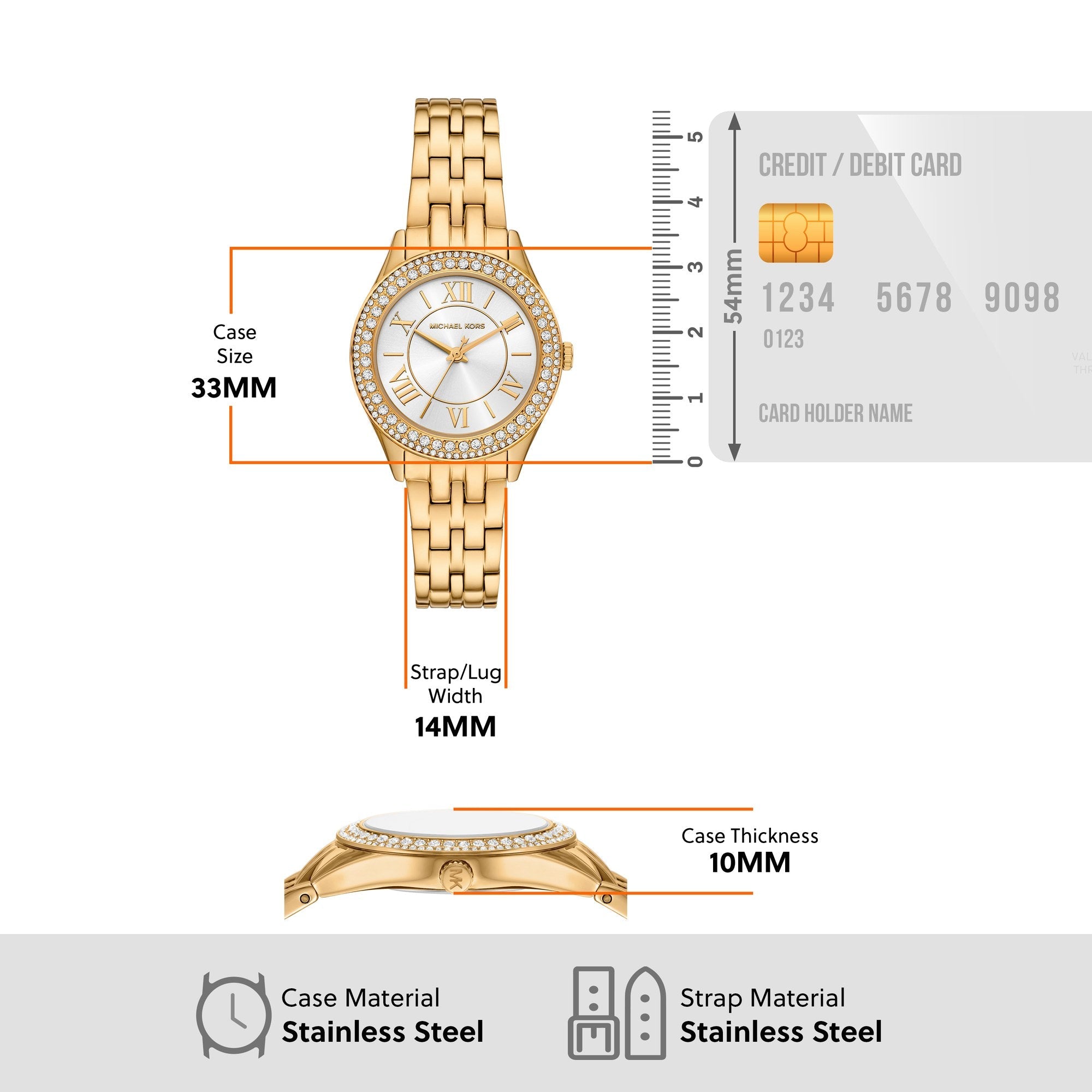 Michael Kors women's watch, white dial (view 8)