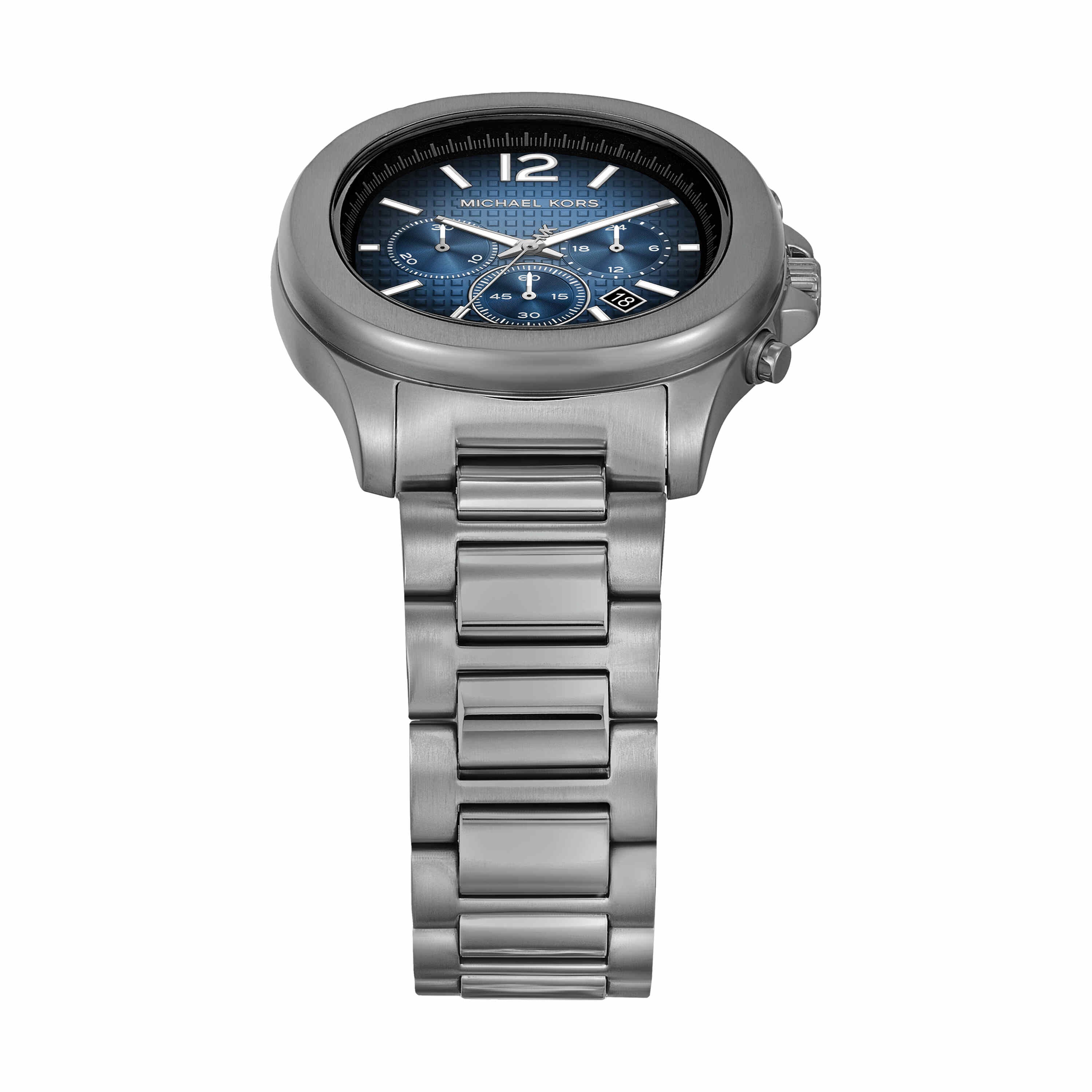 Michael Kors Sage Blue Dial Gunmetal Stainless Steel Watch MK9213