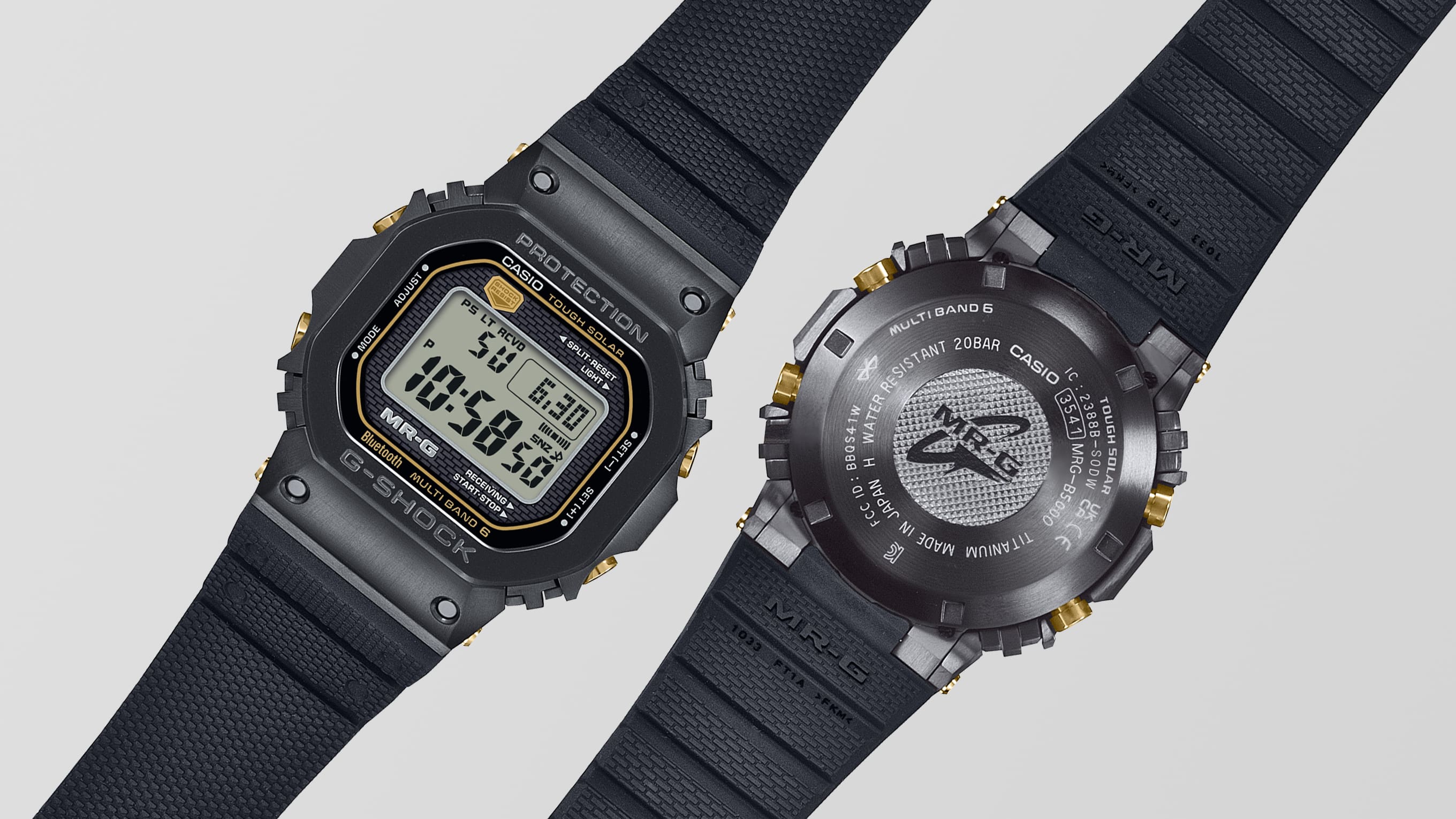 G-Shock MR-G Black Dial Black Resin Band Watch MRGB5000R-1D