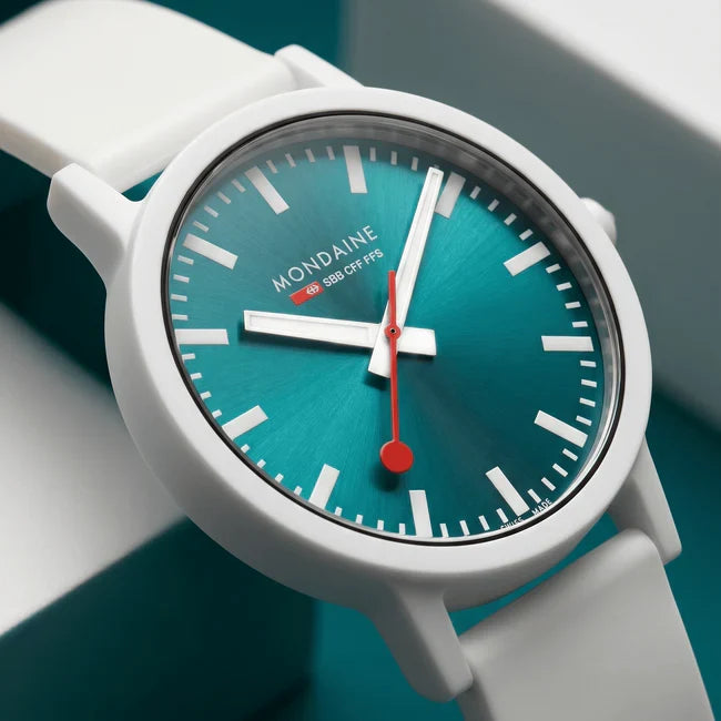 Mondaine Limited Edition Essence Teal 41mm Watch MS1.41140.RA