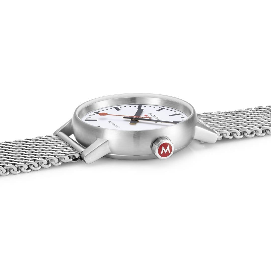 Mondaine Evo2 Automatic Stainless Steel White Dial Watch MSE.35610.SM