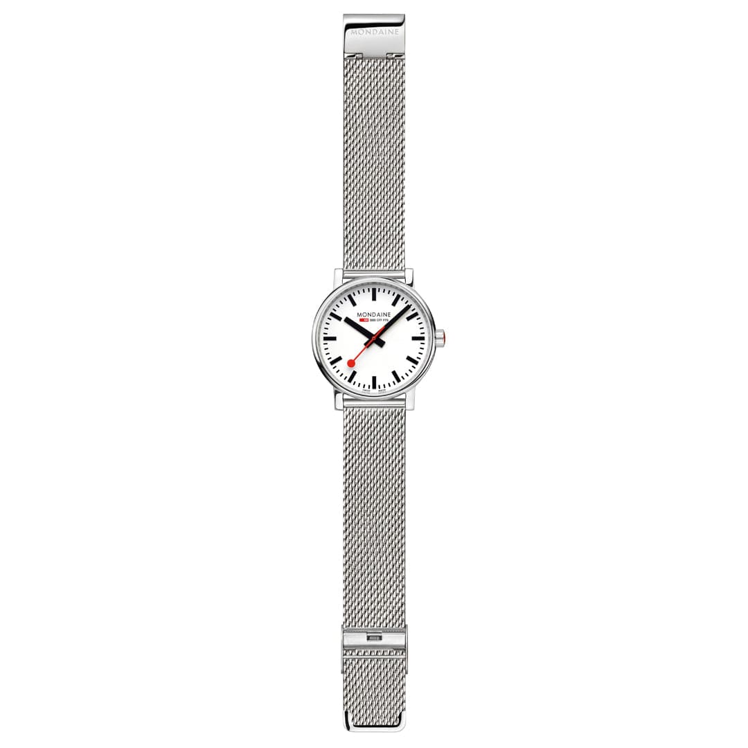 Mondaine Evo2 Stainless Steel White Dial Watch MSE.40110.SM