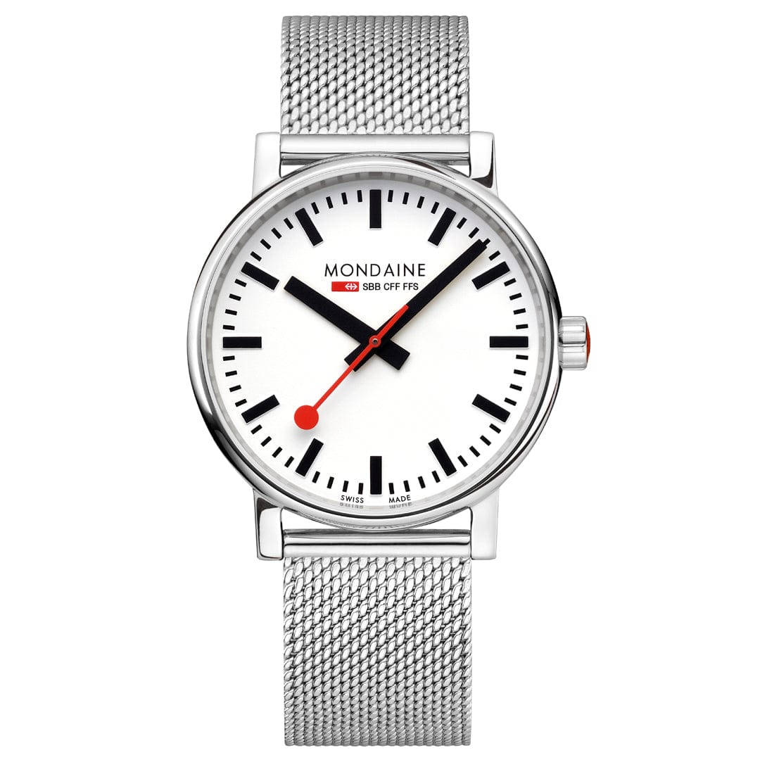Mondaine Evo2 Stainless Steel White Dial Watch MSE.40110.SM