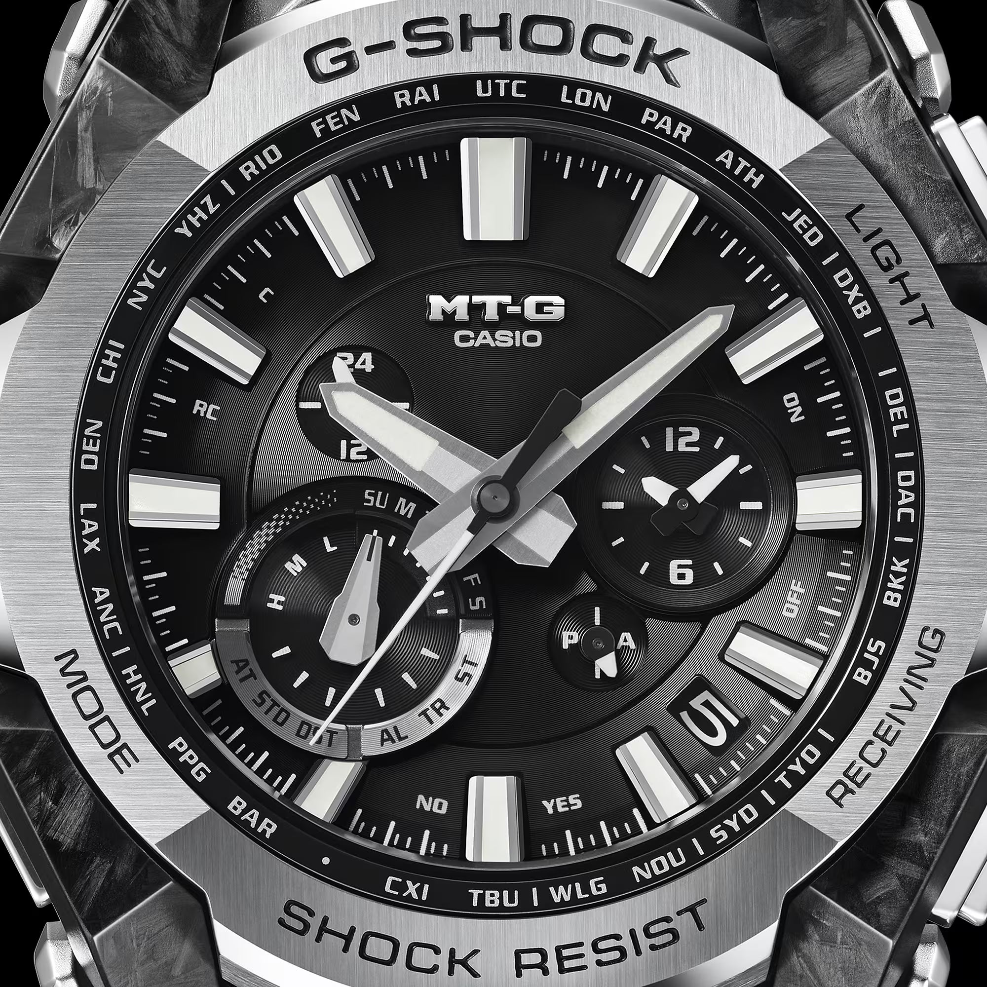 G-Shock MTG Ana Carbon Black Dial Hybrid Bluetooth® Connectivity MTGB4000D-1A