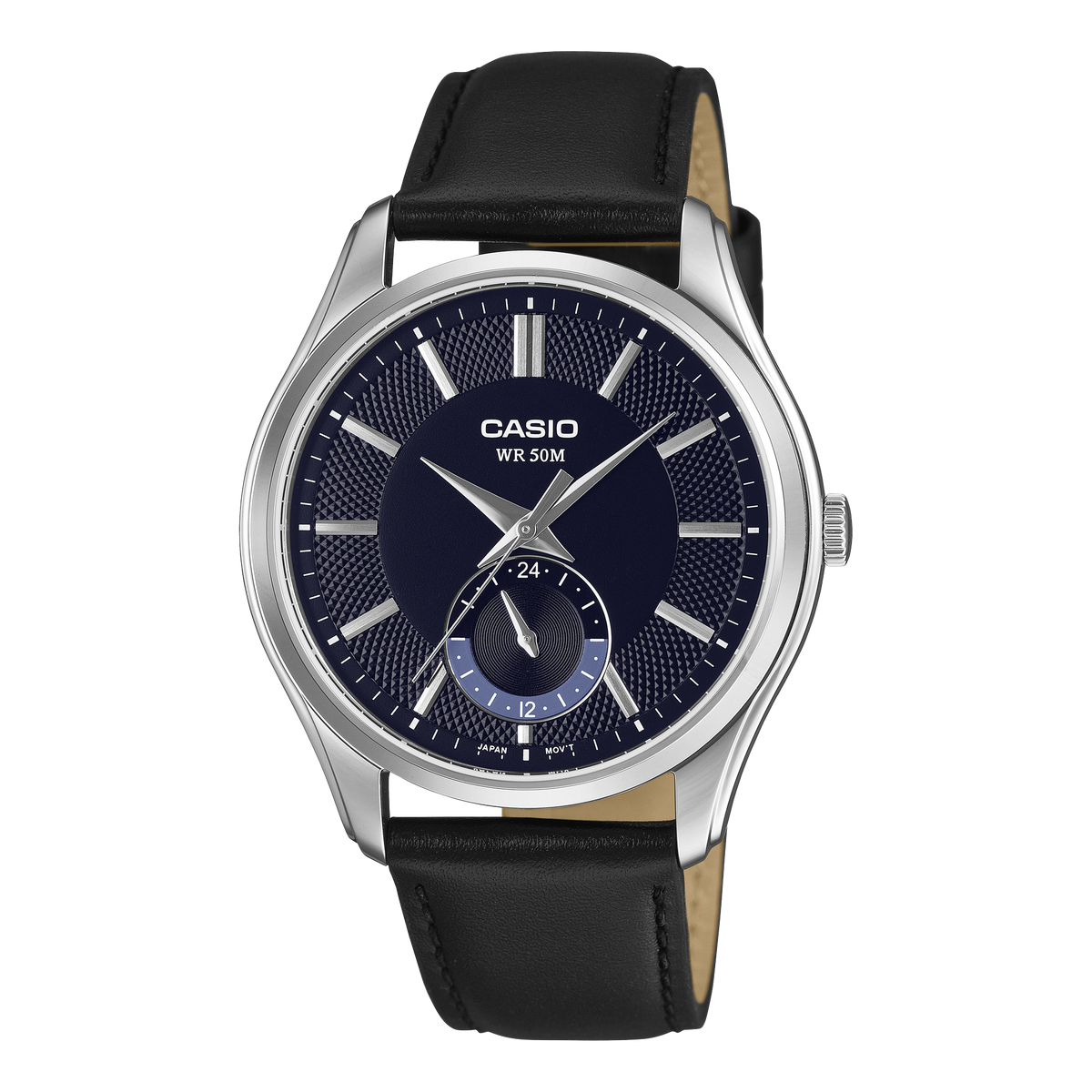 Casio Vintage MTP-B315L-2A blue dial men's analogue watch leather strap