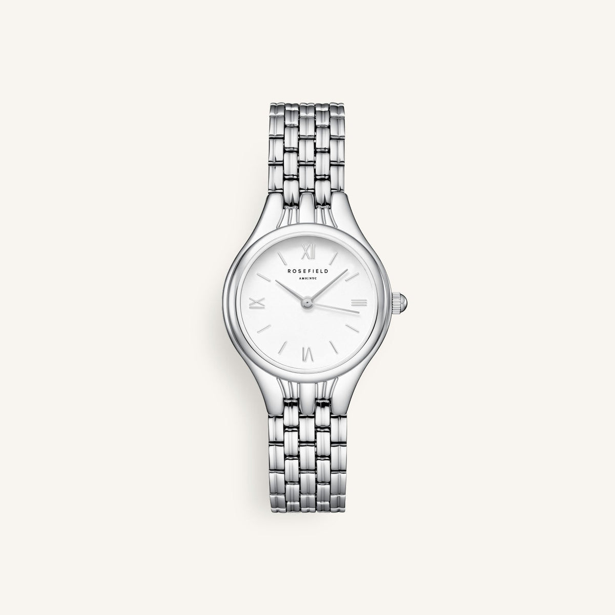 Rosefield Muse White Dial Silver Bracelet Watch MUWSSS-MU02