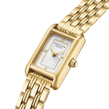 Rosefield Heirloom Mini Sunray Dial Gold Bracelet Watch MWGSG-M08