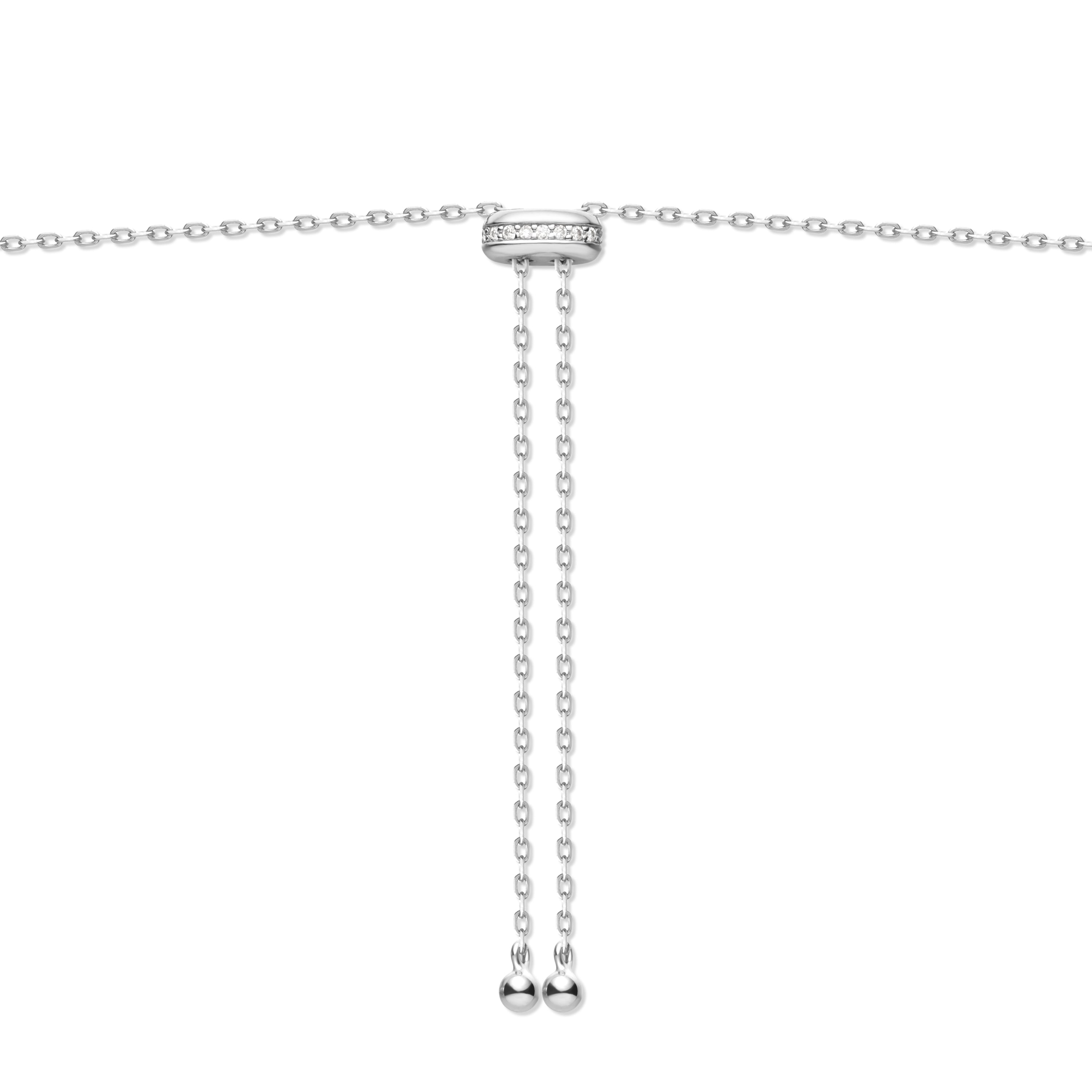 Ania Haie Silver Bezel Cubic Zirconia Station Necklace