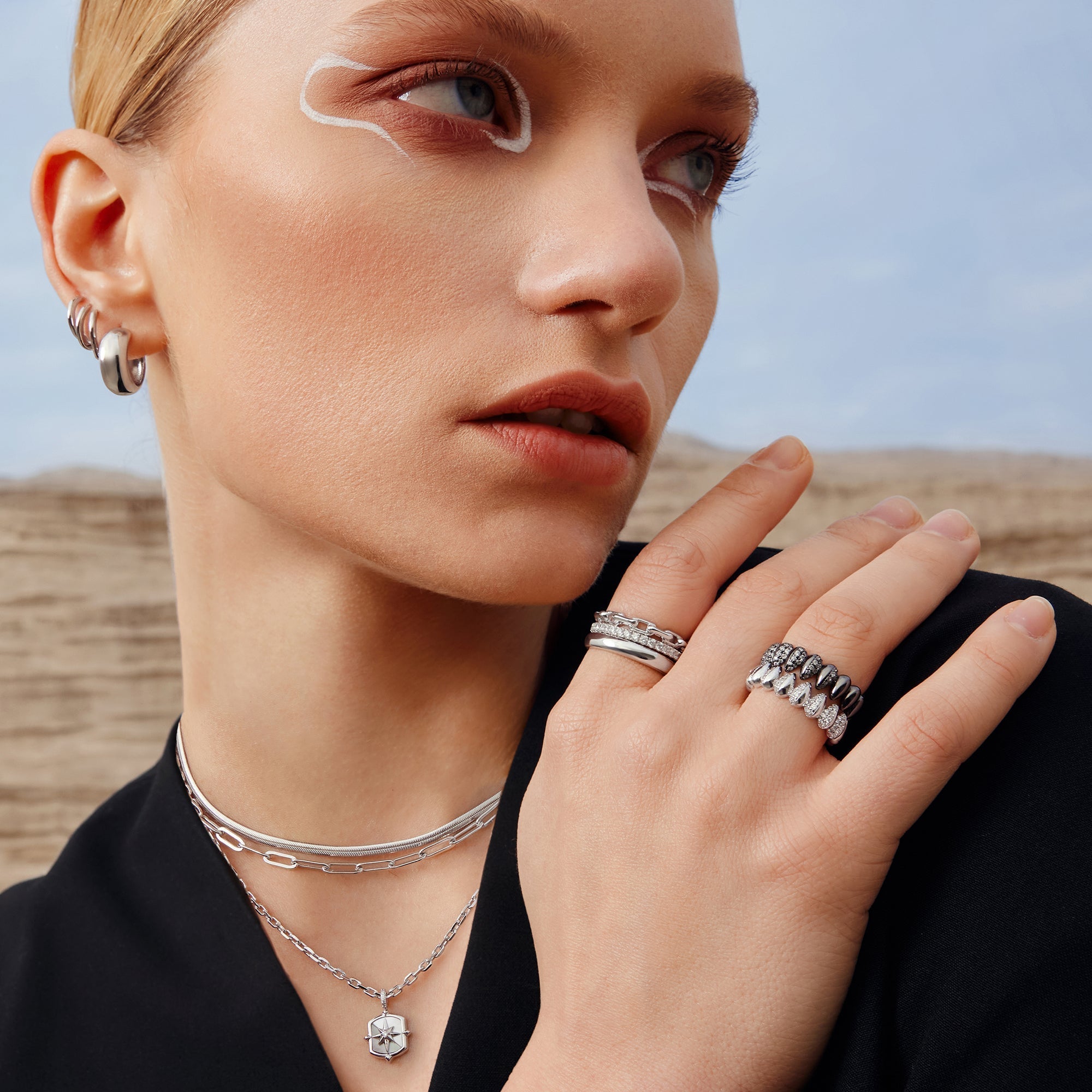 Ania Haie Silver Paper Clip Necklace Layerable Sterling Chain