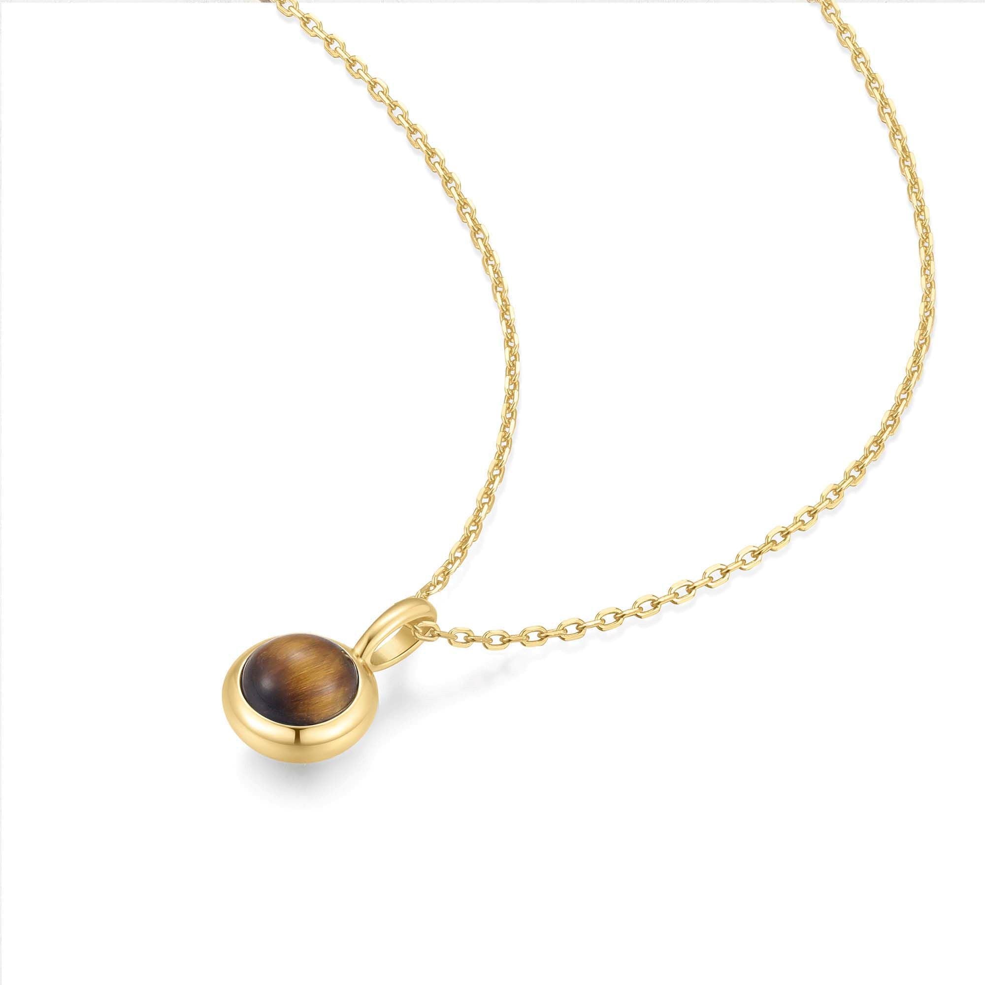 Ania Haie Gold Tiger Eye Pendant Necklace Modern Luxe Jewelry