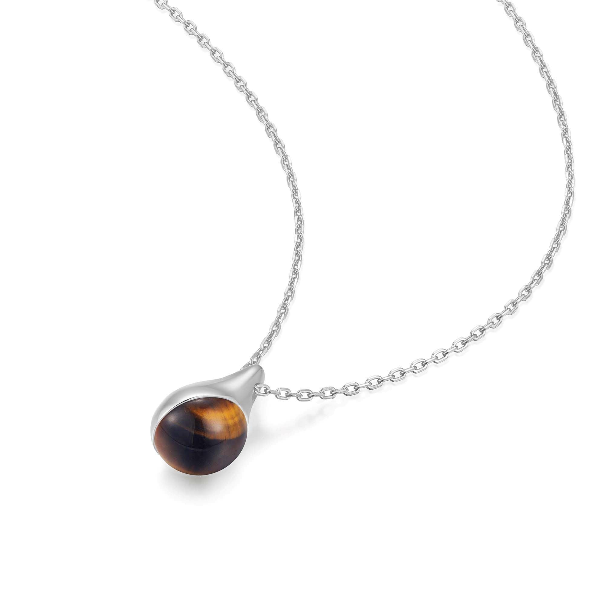 Ania Haie Silver Tiger Eye Necklace Unique Modern Luxury Jewelry