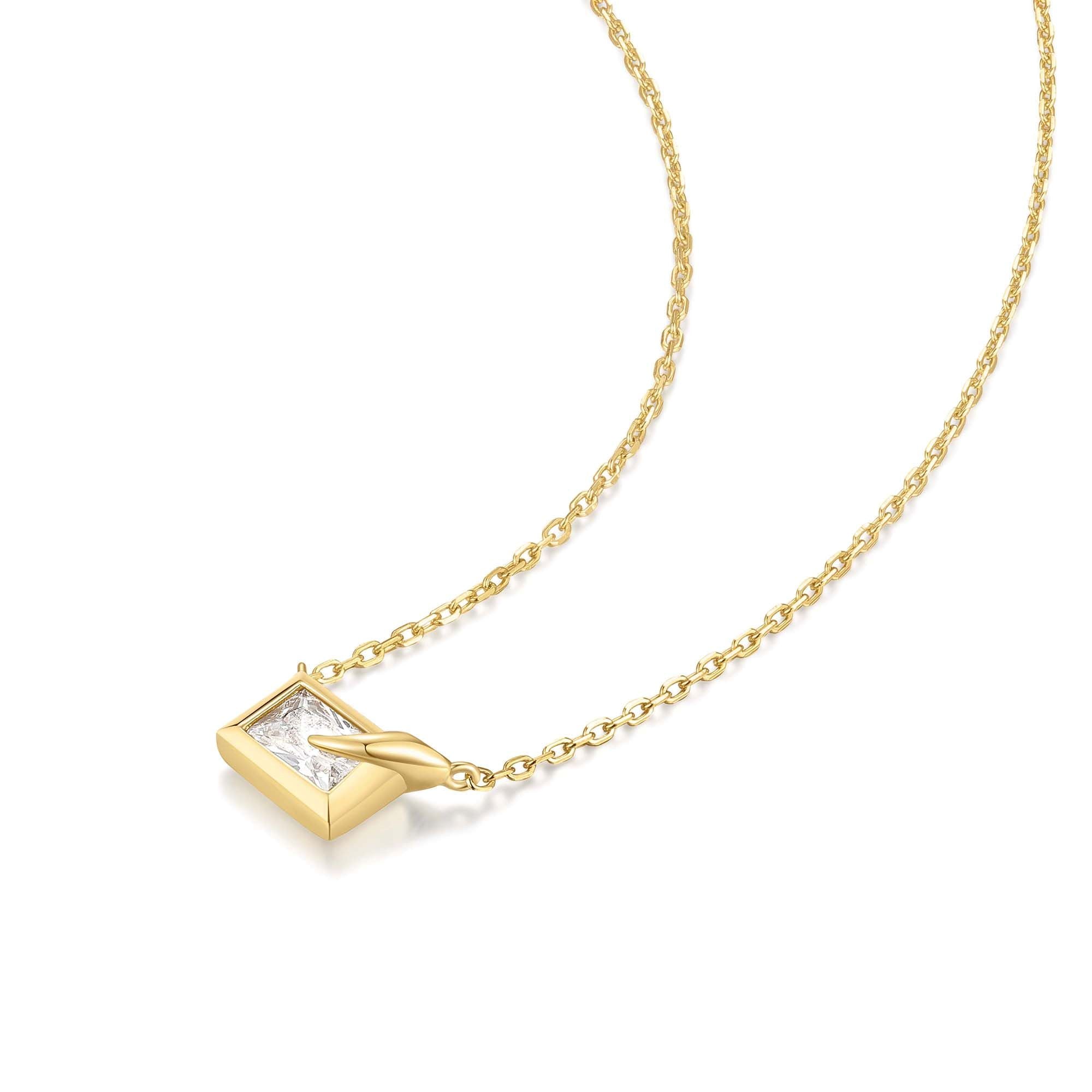 Ania Haie Gold Cube Necklace Modern Sparkle Affordable Luxury Jewelry