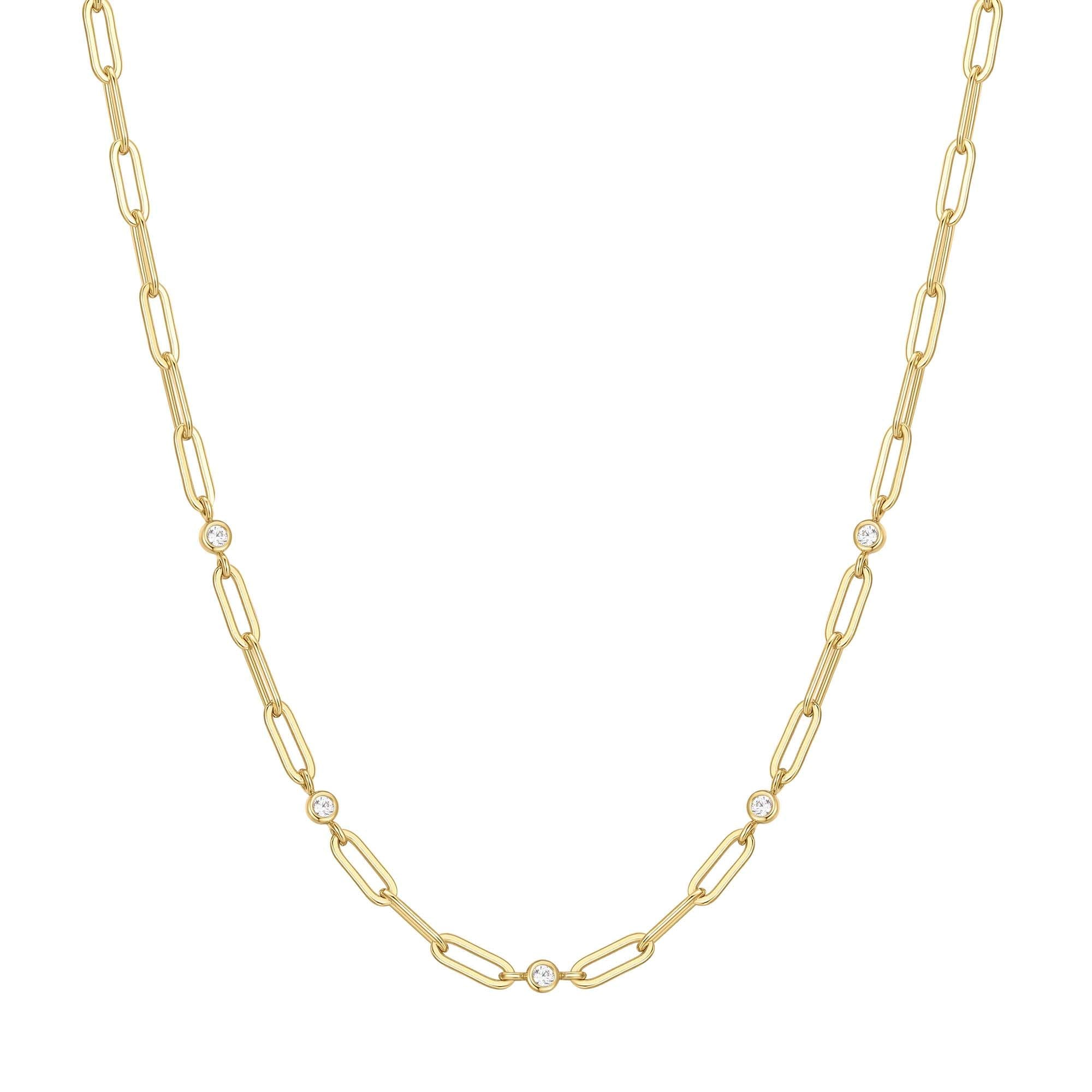 Ania Haie Gold Paper Clip Necklace Trendy Statement Jewelry
