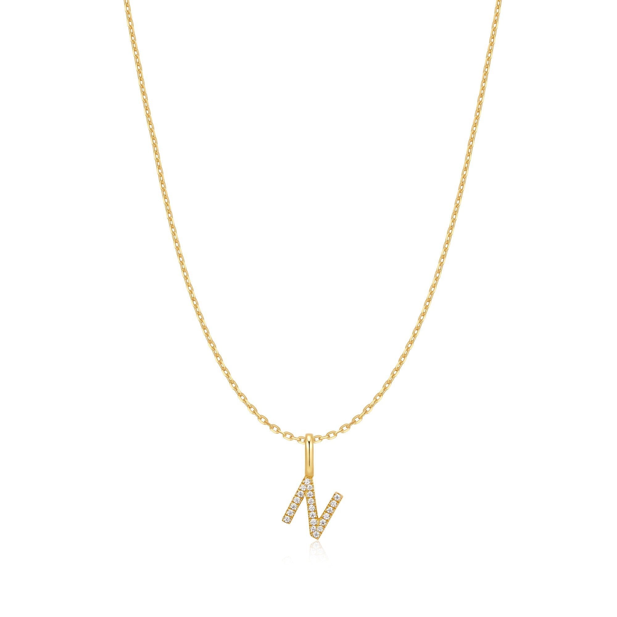 Ania Haie Gold Letter N Initial Necklace