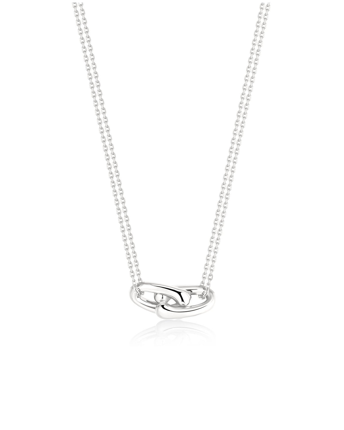 Ania Haie Silver Interlocked Necklace N078-07H N078-07H front packshot