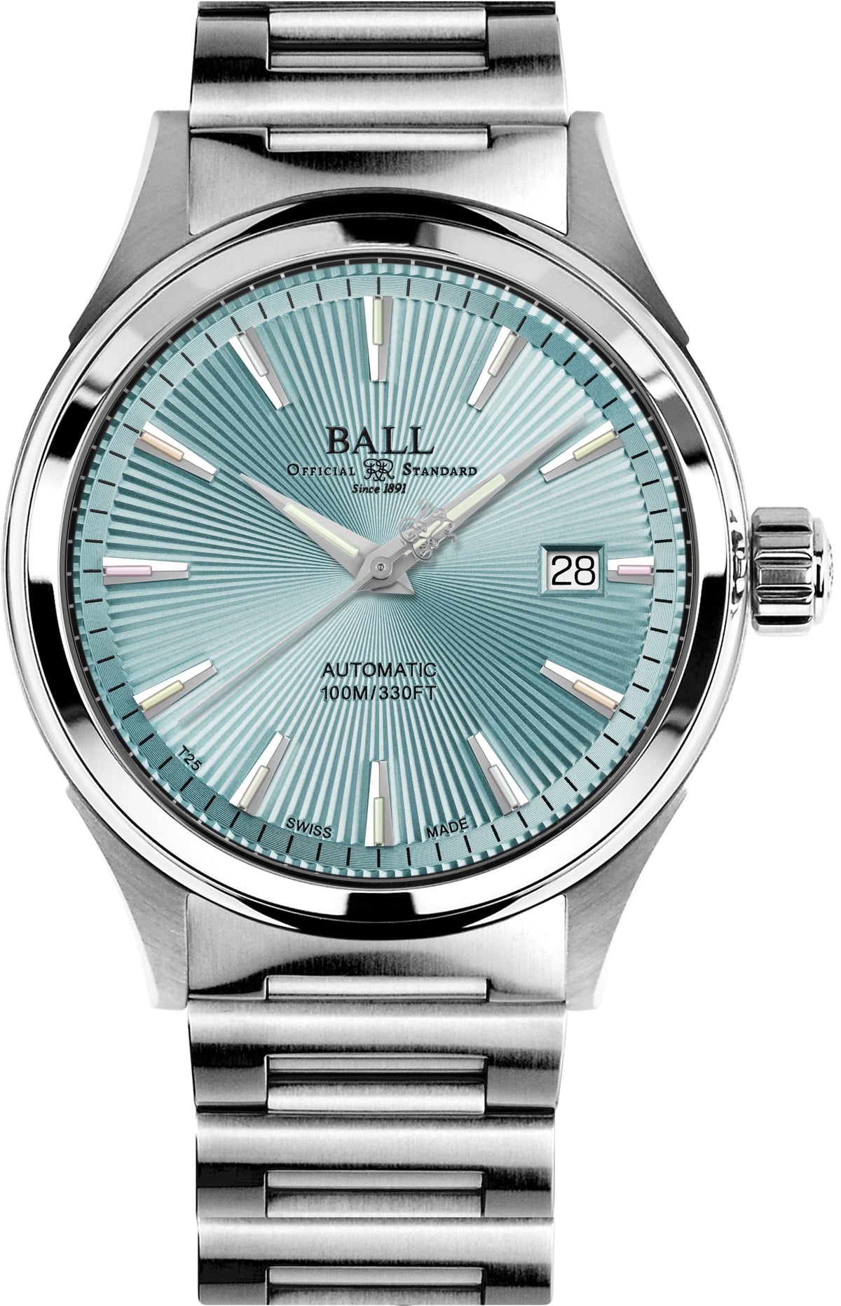 Ball Fireman Victory Ice Blue Rainbow Steel Bracelet NM2098C-S28J-IBER