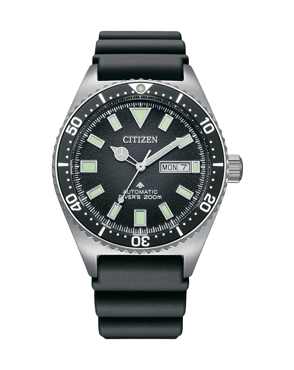 Citizen Promaster Automatic Polyurethane Strap Black Dial Watch NY0120- 01E