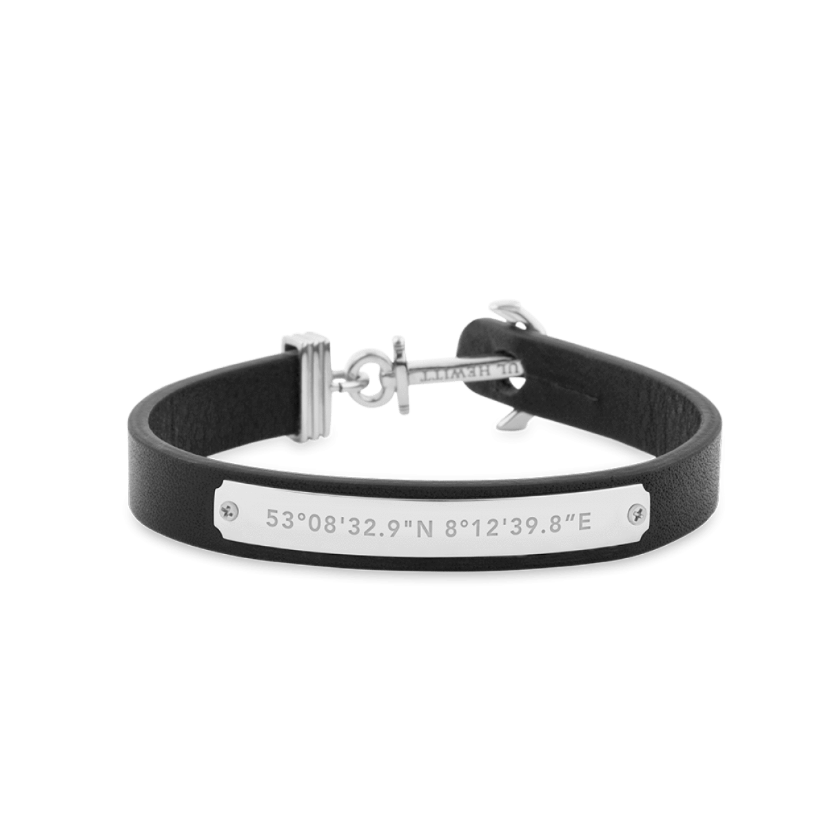Paul Hewitt Signum Male Coordinates Silver / Black Bracelet - M