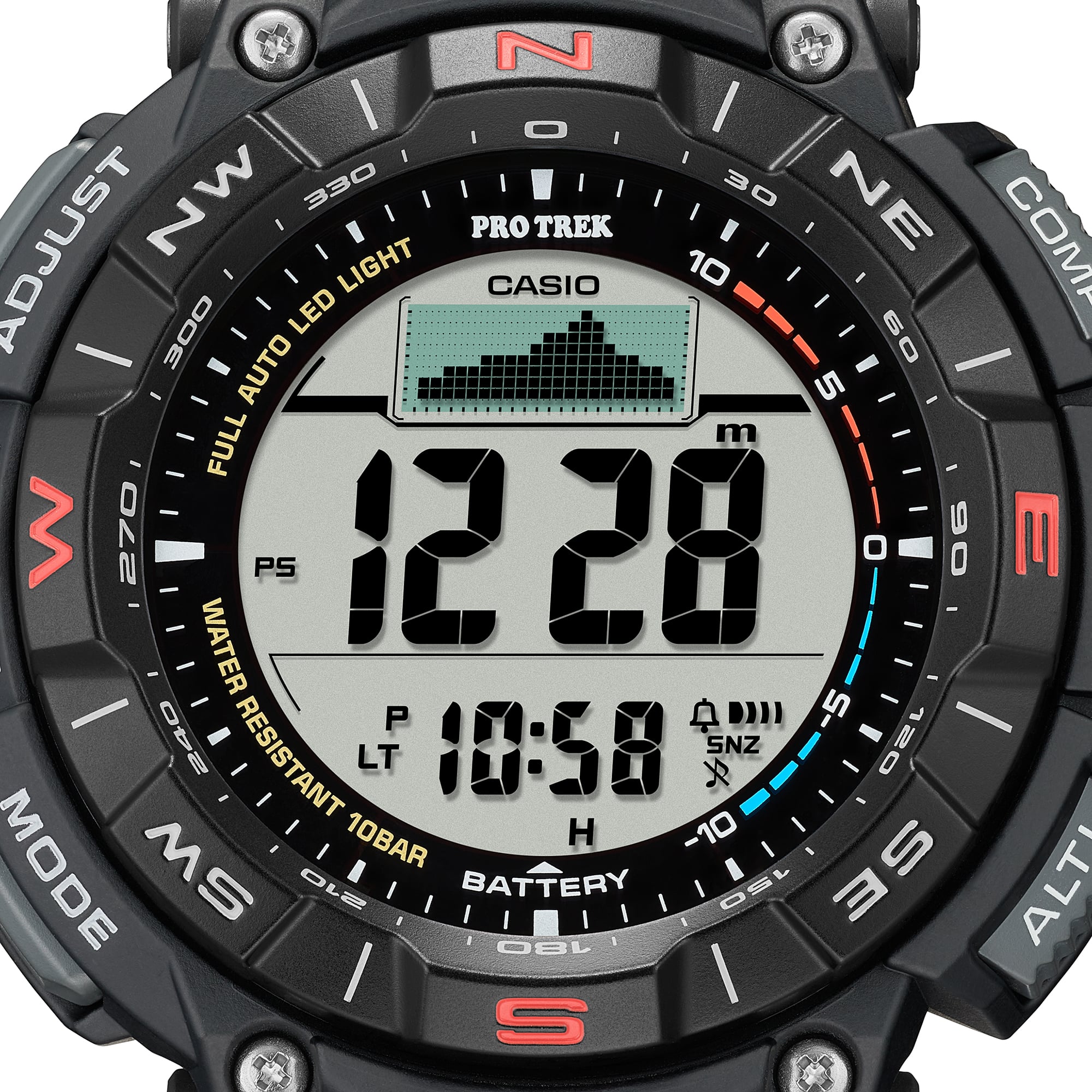 Casio Protrek Digital Solar Black Resin Band Watch PRG340-1D