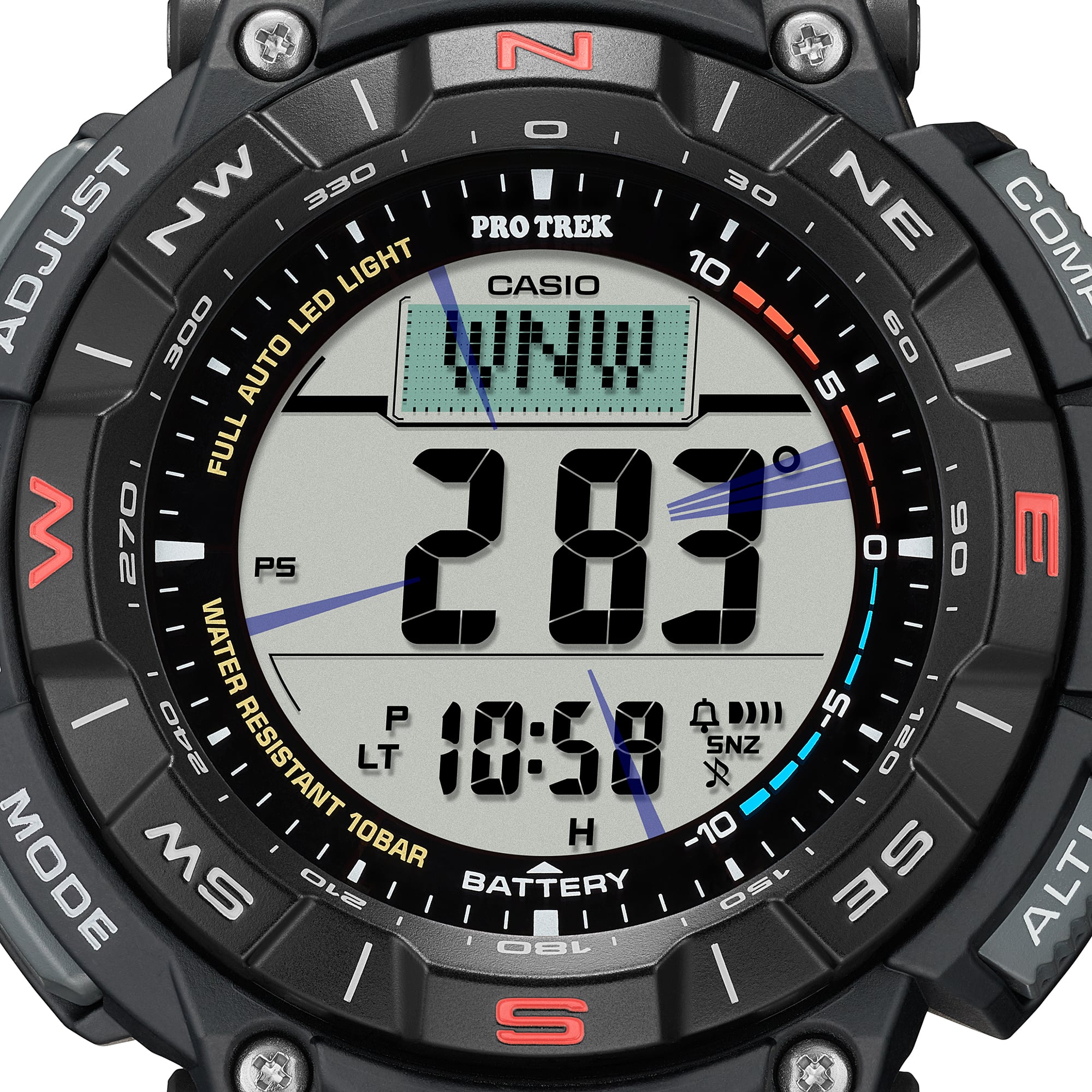 Casio Protrek Digital Solar Black Resin Band Watch PRG340-1D